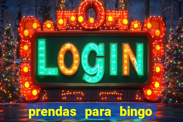 prendas para bingo de natal